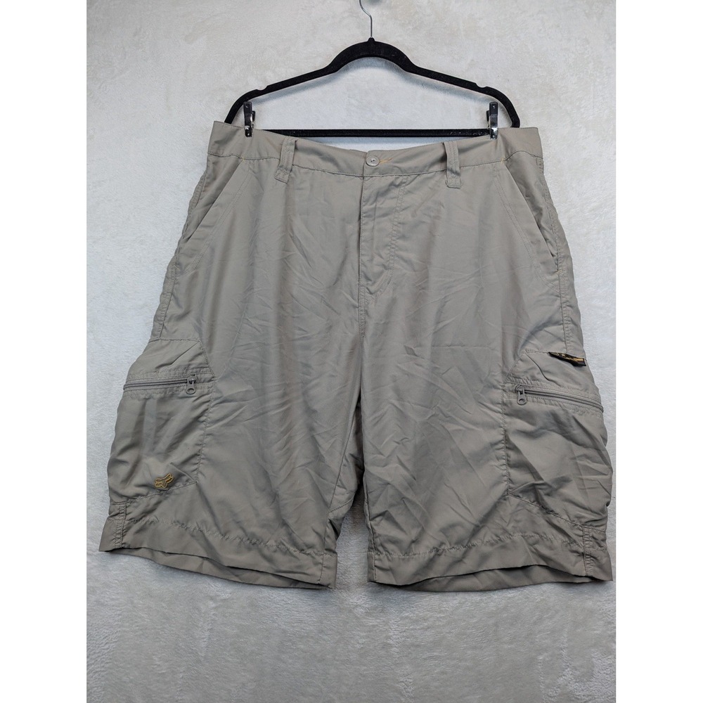 Fox Racing Deluxe Mens Cargo Shorts Size 40 Gray Utility Motocross Outdoor